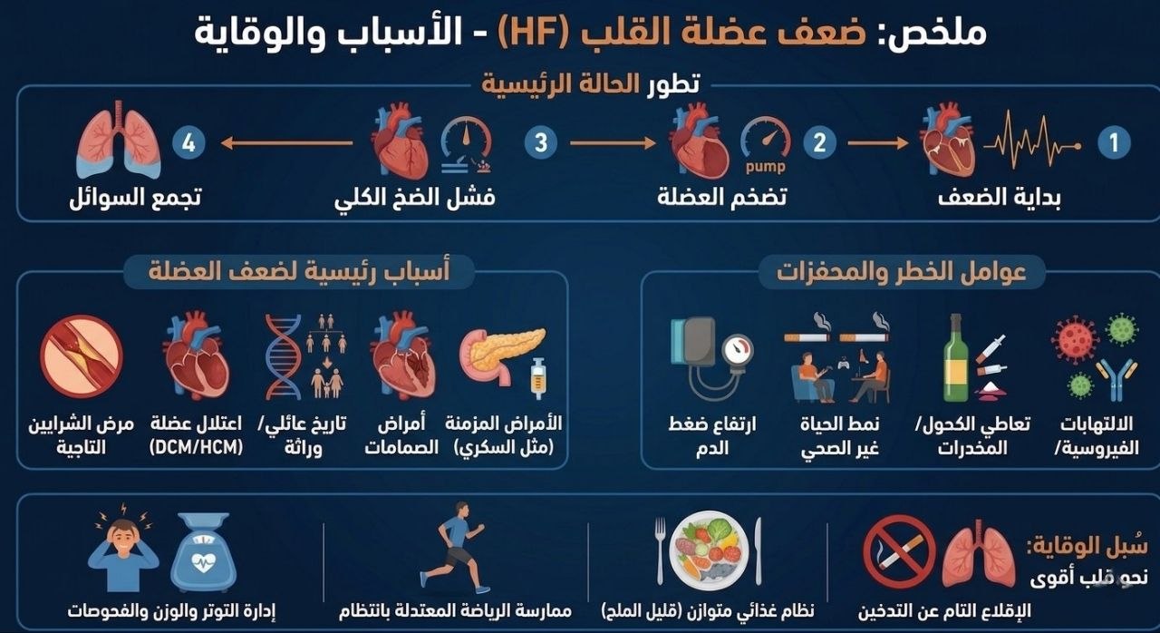 دليل شامل لأسباب ضعف عضلة القلب